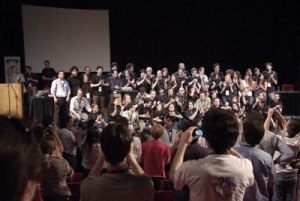 Das Organisationsteam von Wikimedia Argentinien auf der Abschlussveranstaltung