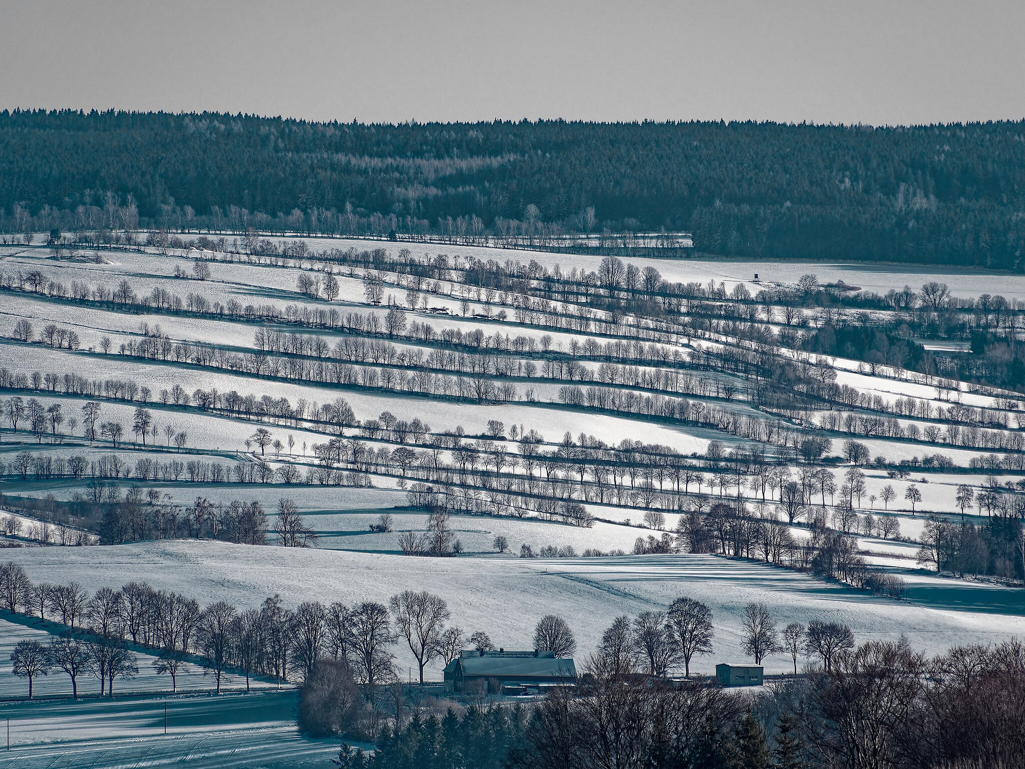 YvoBentele mit Landschaftsschutzgebiet Oberes Zschopautal mit Preßnitztal, Blick v. S222 („Kalter Muff“) Richtung Südost (Wolkenstein)