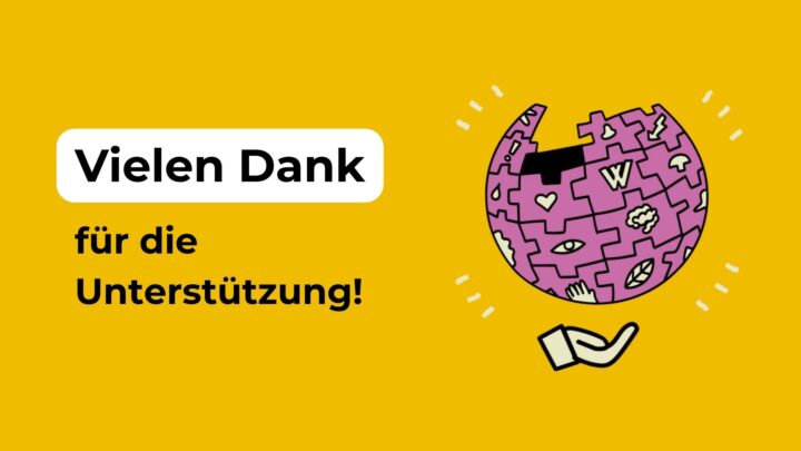 Vielen Dank für die Unterstützung