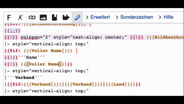 Dieses GIF zeigt, wie zusammengehörende Klammerpaare nacheinander farblich hervorgehoben werden.