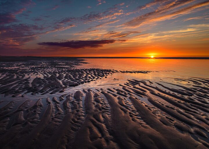 andrippel im Sonnenuntergang auf Norderney