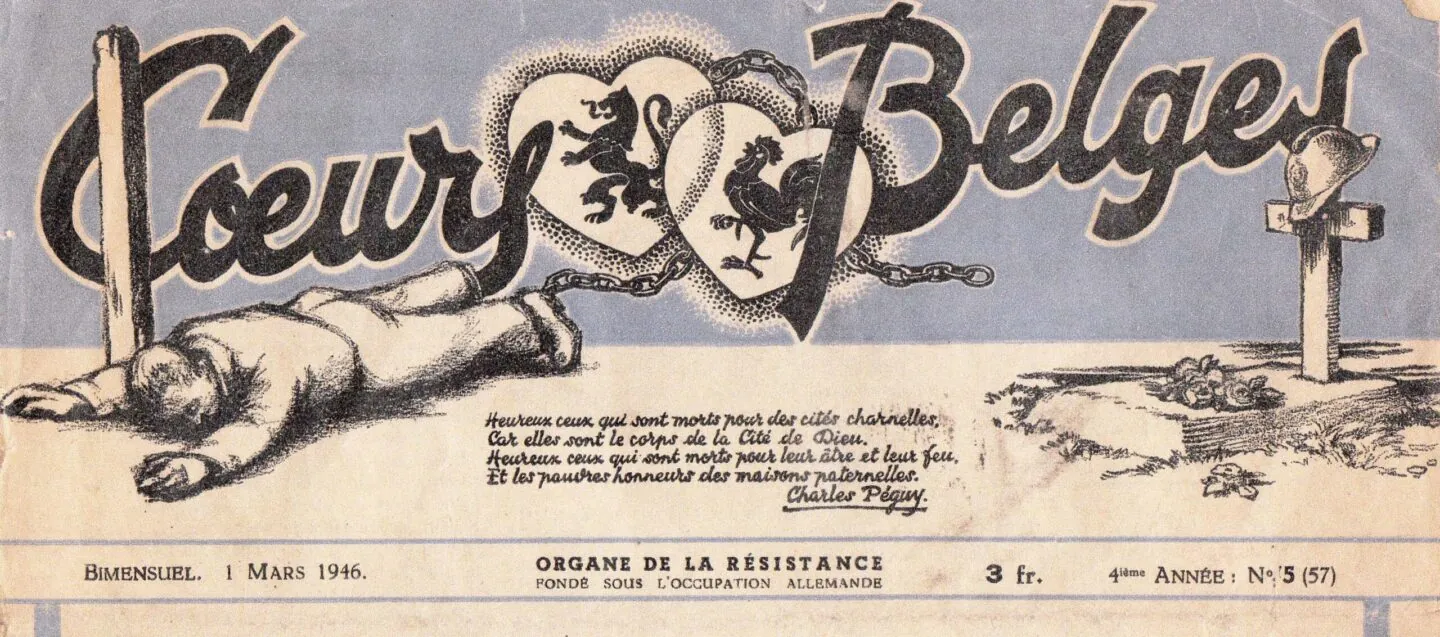 Cœurs belges, Bi-monthly of the Belgian Resistance, March 1946 issue