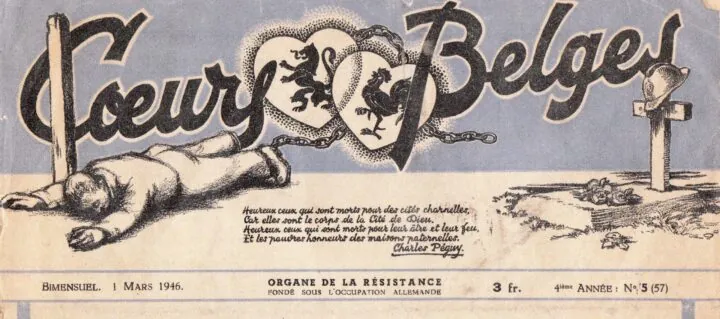Cœurs belges, Bi-monthly of the Belgian Resistance, March 1946 issue