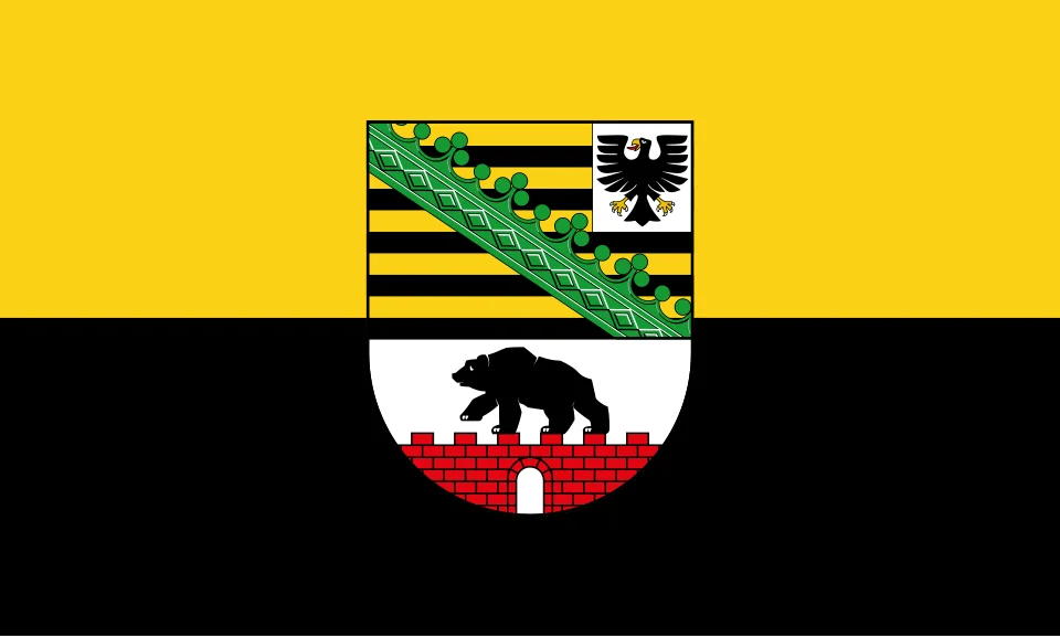 Flagge von Sachsen Anhalt