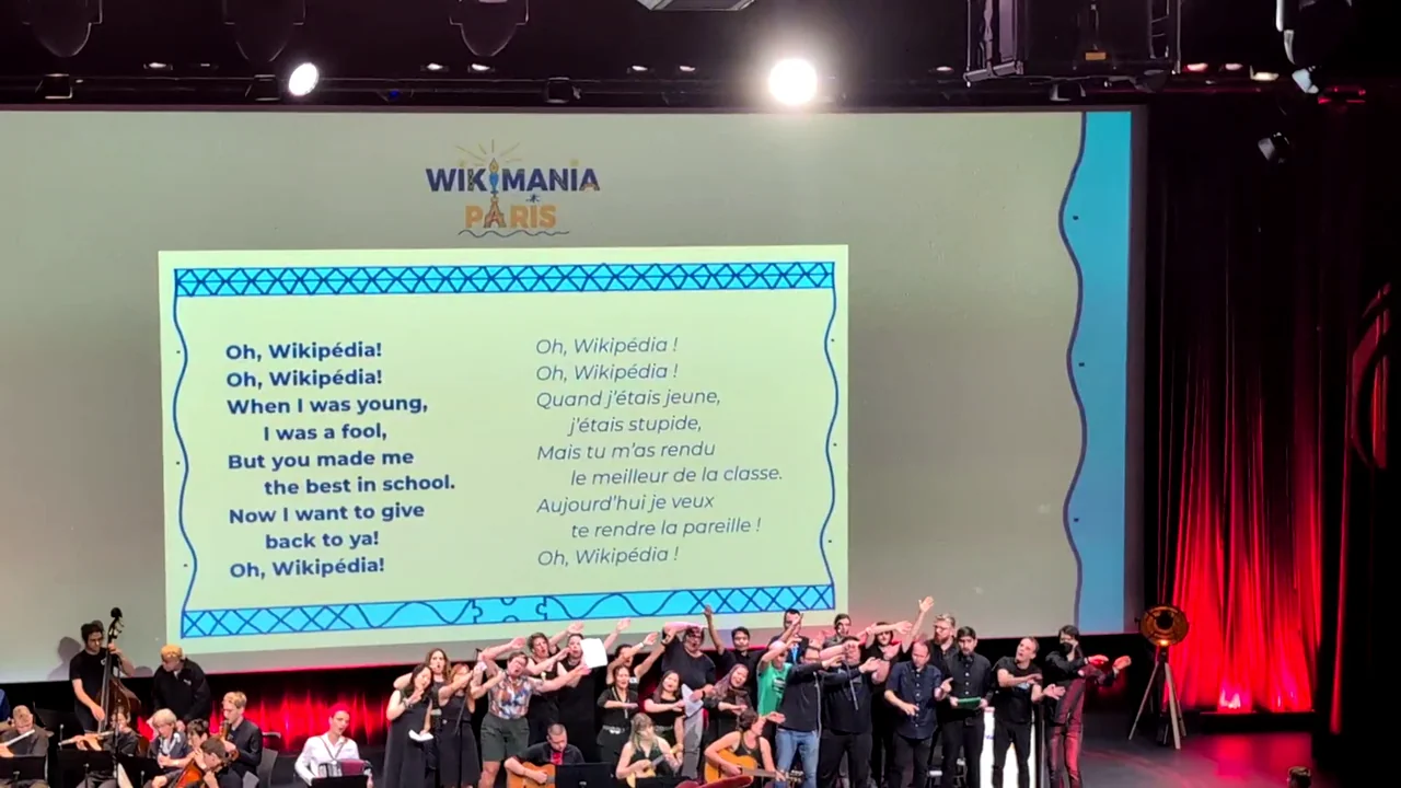 Der Songtext zu "Oh Wikipedia".